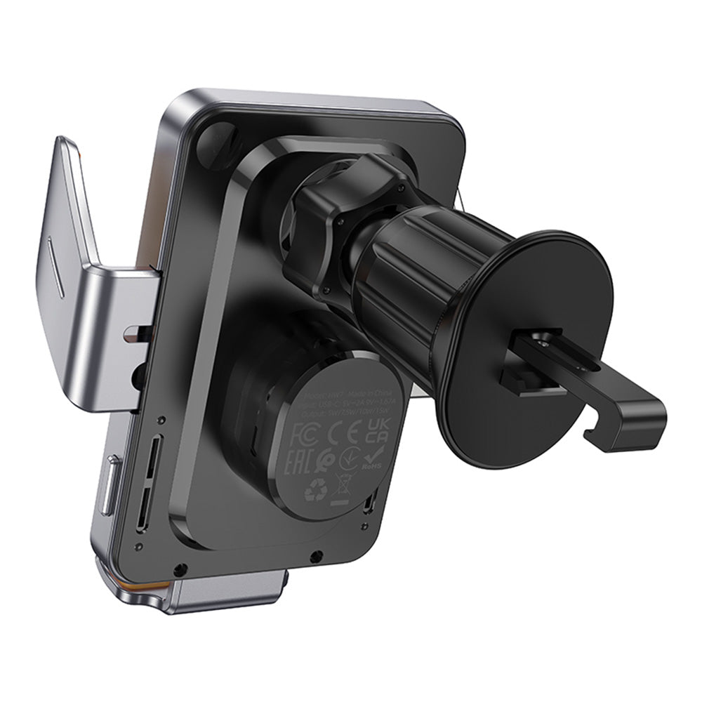 Bezdrôtová autonabíjačka HOCO HW7, 15W, 1.67A, Čierna