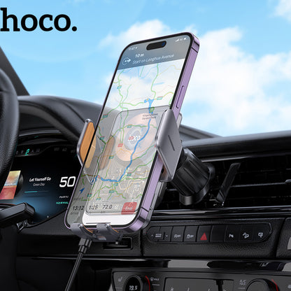 Bezdrôtová autonabíjačka HOCO HW7, 15W, 1.67A, Čierna