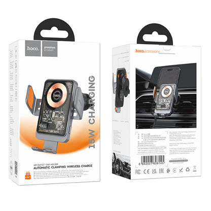 Bezdrôtová autonabíjačka HOCO HW7, 15W, 1.67A, Čierna