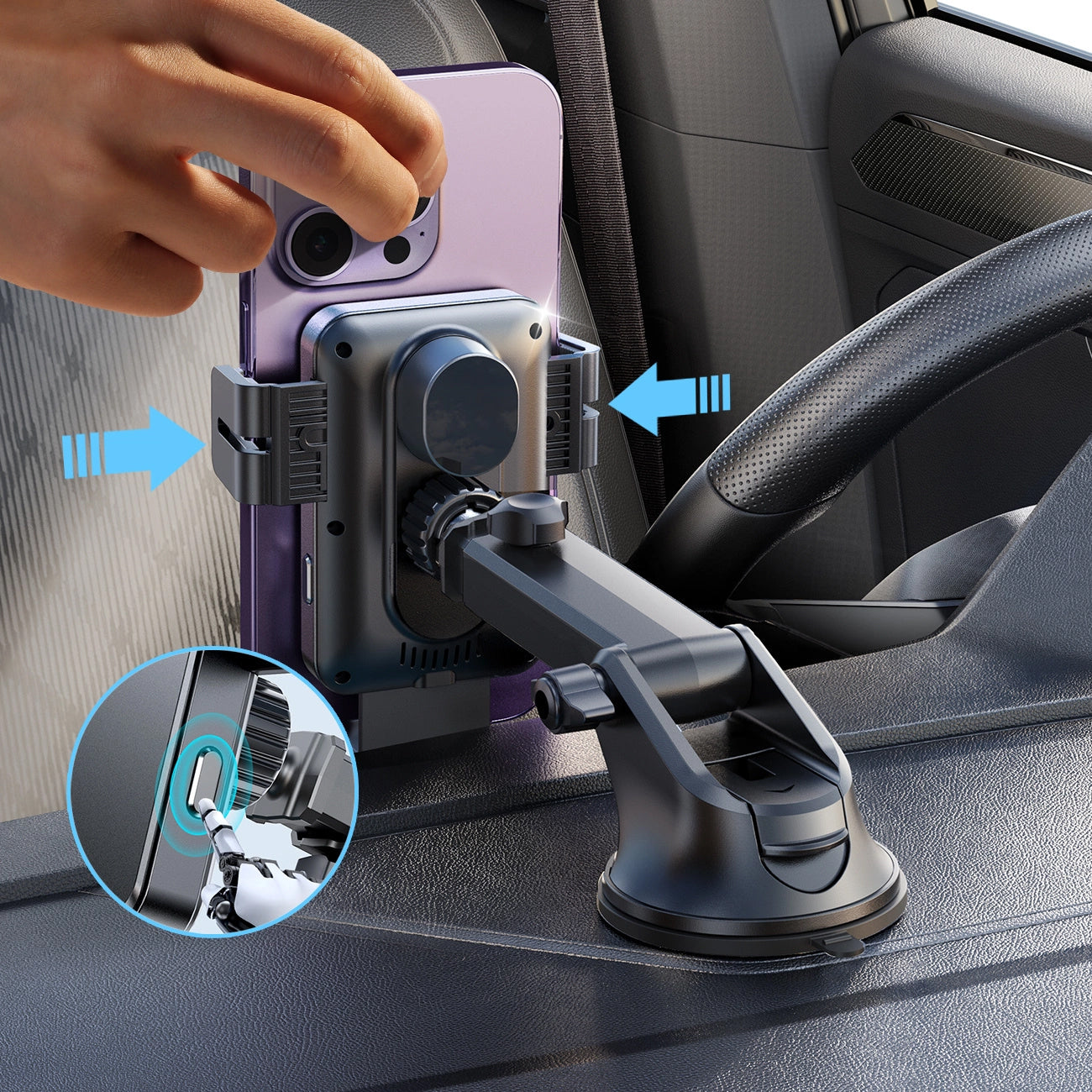 Bezdrôtová autonabíjačka Joyroom JR-ZS219, 15W, 1.67A, Čierna