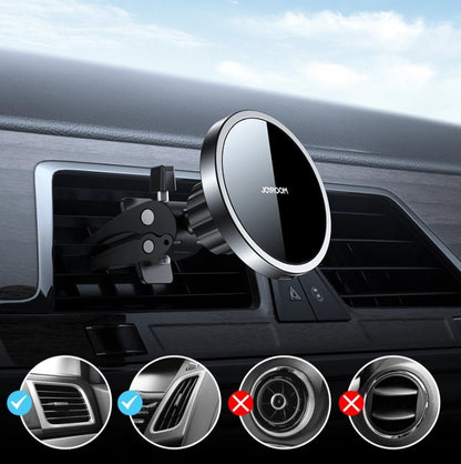 Bezdrôtová autonabíjačka Joyroom JR-ZS240 Air Vent, 15W, 1.67A, Čierna