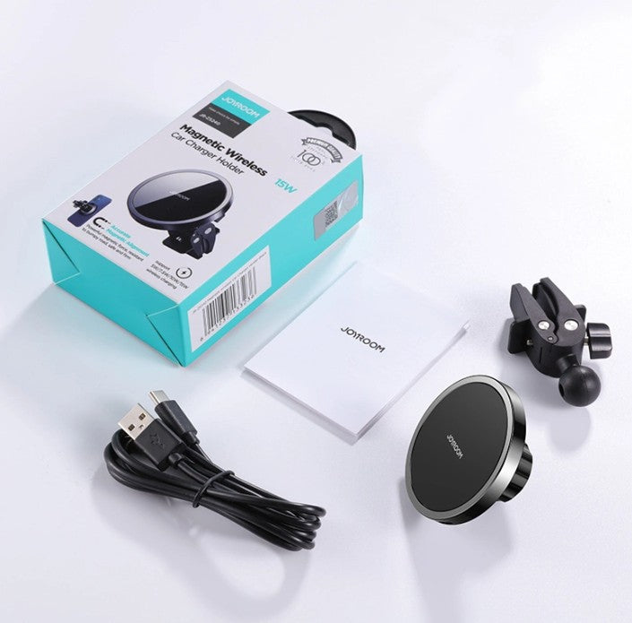 Bezdrôtová autonabíjačka Joyroom JR-ZS240 Air Vent, 15W, 1.67A, Čierna