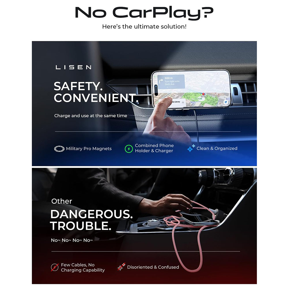 Bezdrôtová autonabíjačka Lisen, 15W, 1.67A, Čierna YL0223070007