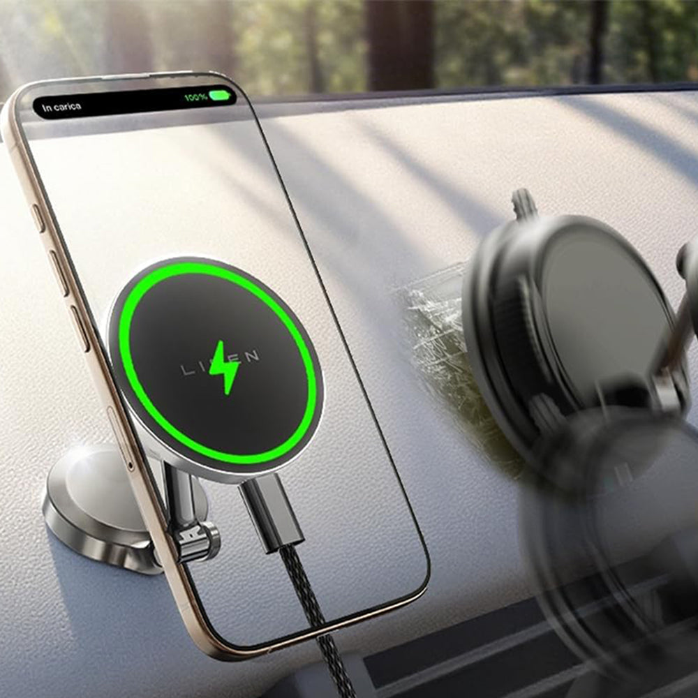 Bezdrôtová autonabíjačka Lisen, 15W, 1.67A, Čierna YL0223090006