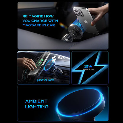 Bezdrôtová autonabíjačka Lisen, 15W, 1,67A, čierna YL0225070006