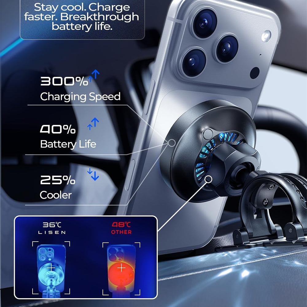 Bezdrôtová autonabíjačka Lisen W116, 25W, čierna YL0225060018