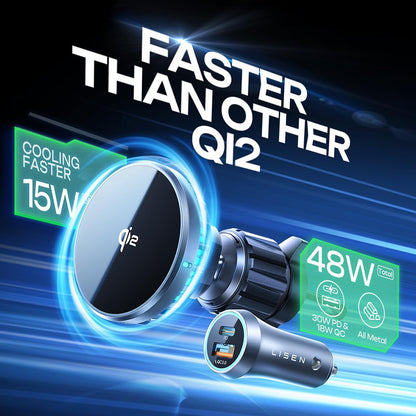 Bezdrôtová autonabíjačka Lisen W701, 15W, 1.67A, Čierna YL0224060042