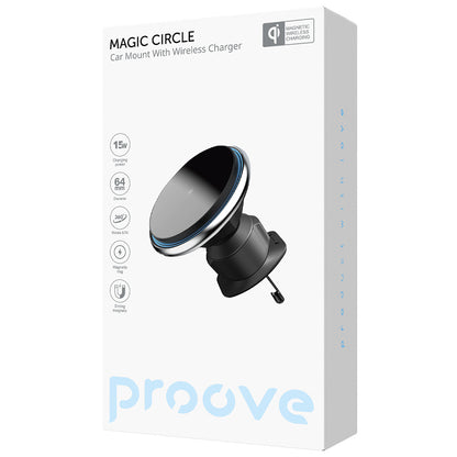 Bezdrôtová autonabíjačka Proove Magic Circle, 15W, 1.67A, Strieborná WHMC15020006