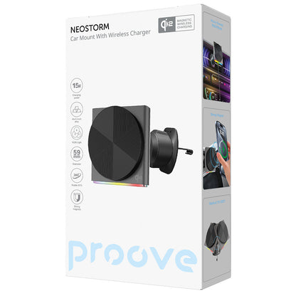 Bezdrôtová autonabíjačka Proove Neostorm, 15W, 1.67A, Sivá WHNS15002003