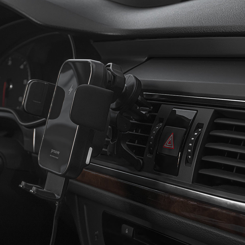 Bezdrôtová autonabíjačka Proove Triple Clamp, 15W, 1.67A, Čierna WHTC15010001