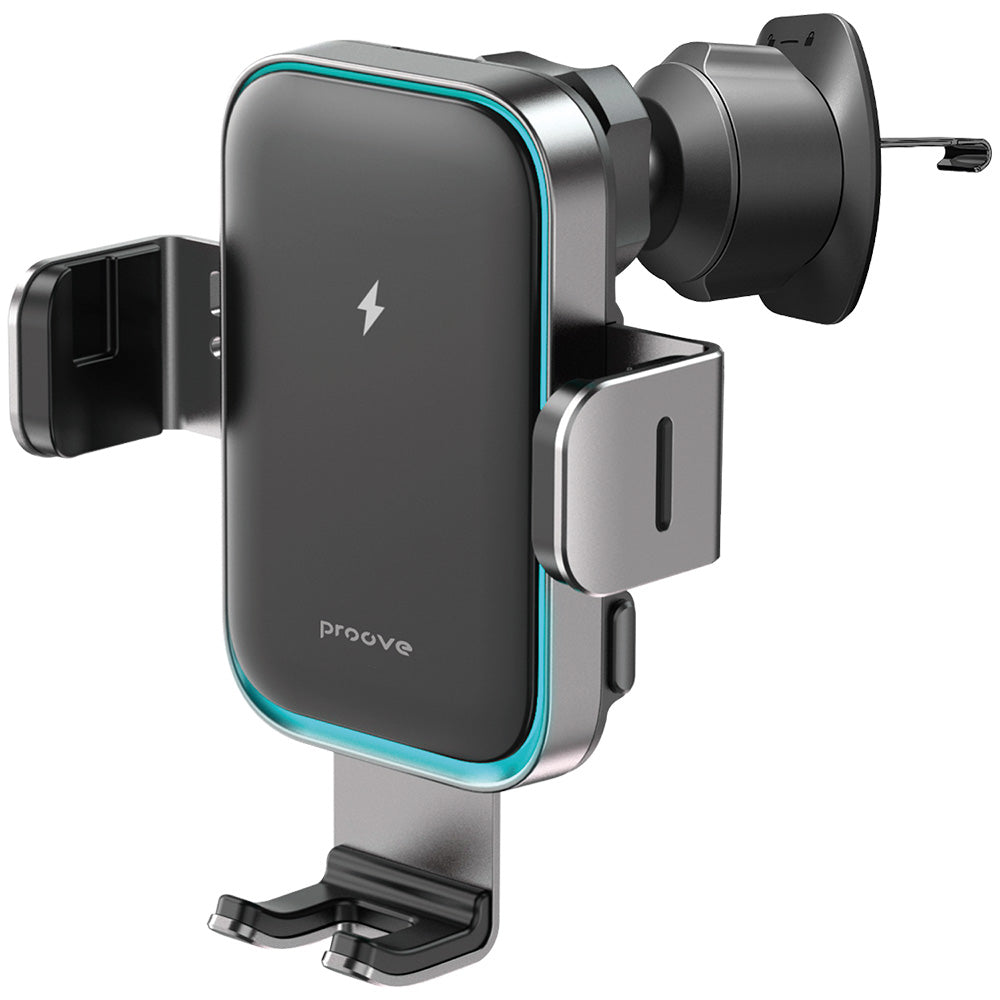 Auto nabíjačka Wireless Proove Triple Clamp Pro, 15W, 1.67A, Sivá WHTP15010004