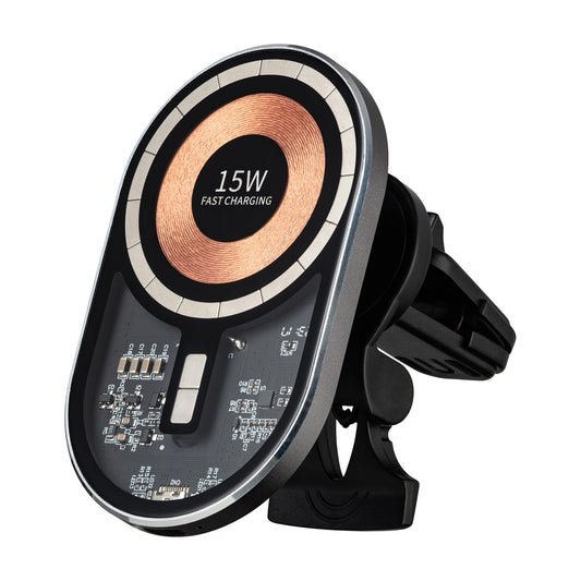 Bezdrôtová autonabíjačka Qualo QTUS-K-15-07, 15W, 1.67A, Sivá