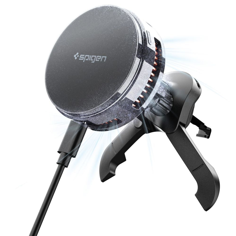 Bezdrôtová autonabíjačka Spigen Essential, 25W, 1.67A, Čierna