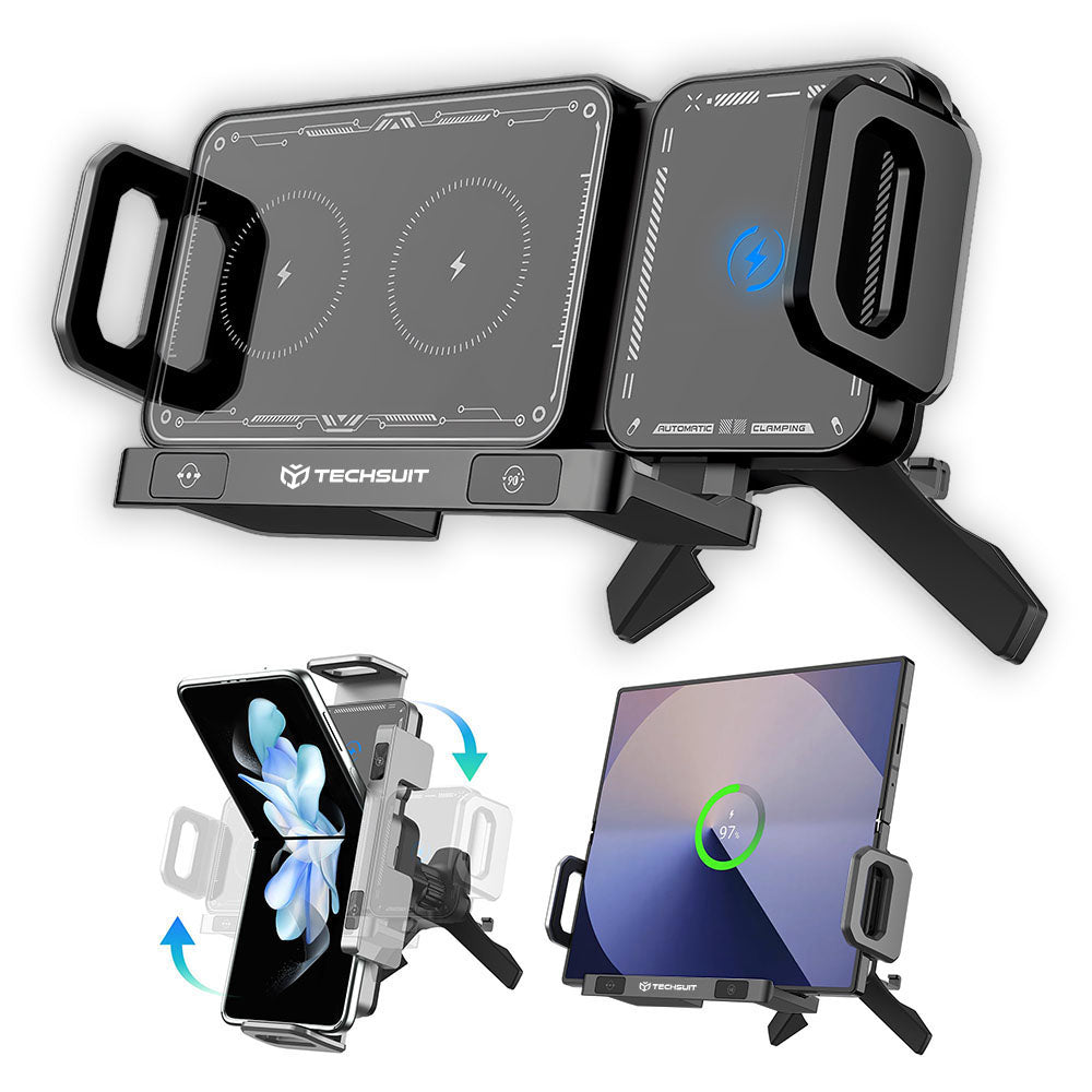 Bezdrôtová autonabíjačka Techsuit SW1 ModoDock, 15W, 1.67A, čierna