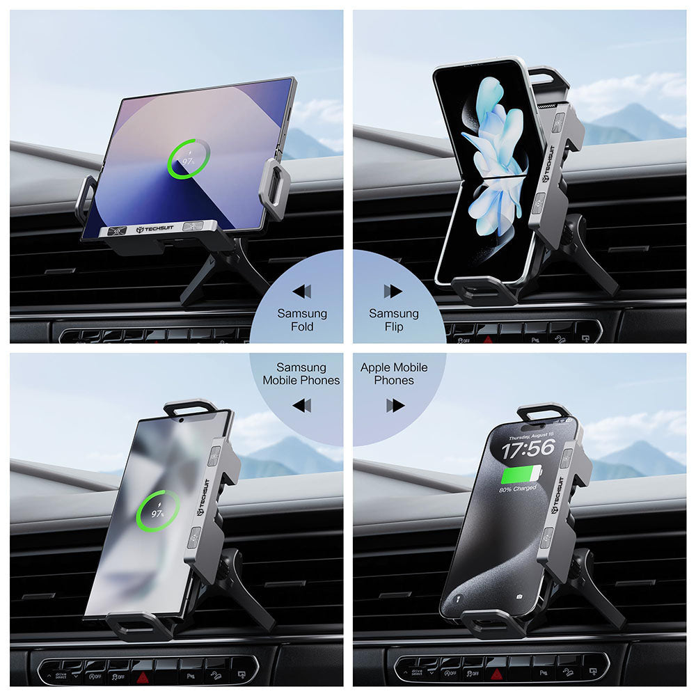 Bezdrôtová autonabíjačka Techsuit SW1 ModoDock, 15W, 1.67A, čierna