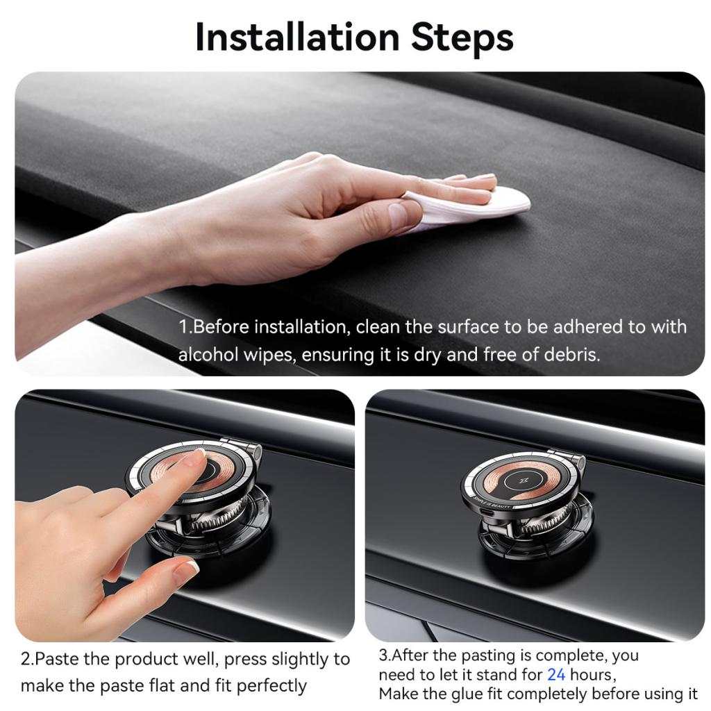 Bezdrôtová autonabíjačka XO Design CX036, 15W, 1.67A, Čierna