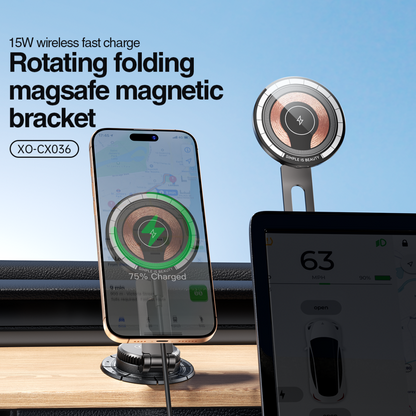 Bezdrôtová autonabíjačka XO Design CX036, 15W, 1.67A, Čierna