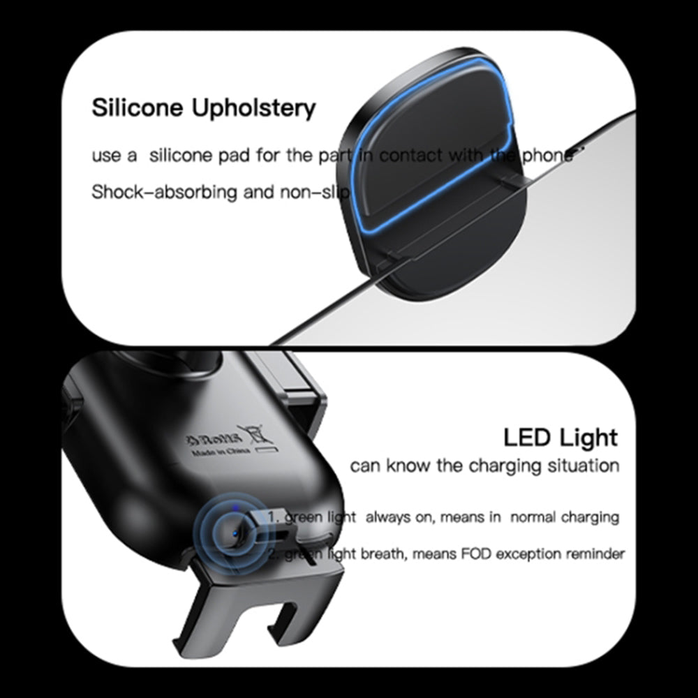 Bezdrôtová autonabíjačka Yesido C197, 15W, 1.67A, Čierna