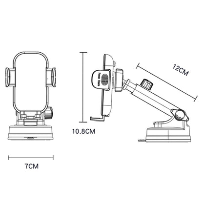 Bezdrôtová autonabíjačka Yesido C197, 15W, 1.67A, Čierna