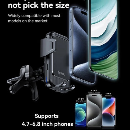 Bezdrôtová autonabíjačka Yesido C312, 15W, 1.67A, Čierna