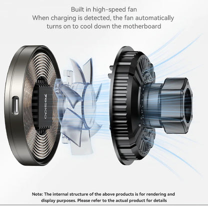 Bezdrôtová autonabíjačka Yesido C315, 15W, 1.67A, Čierna