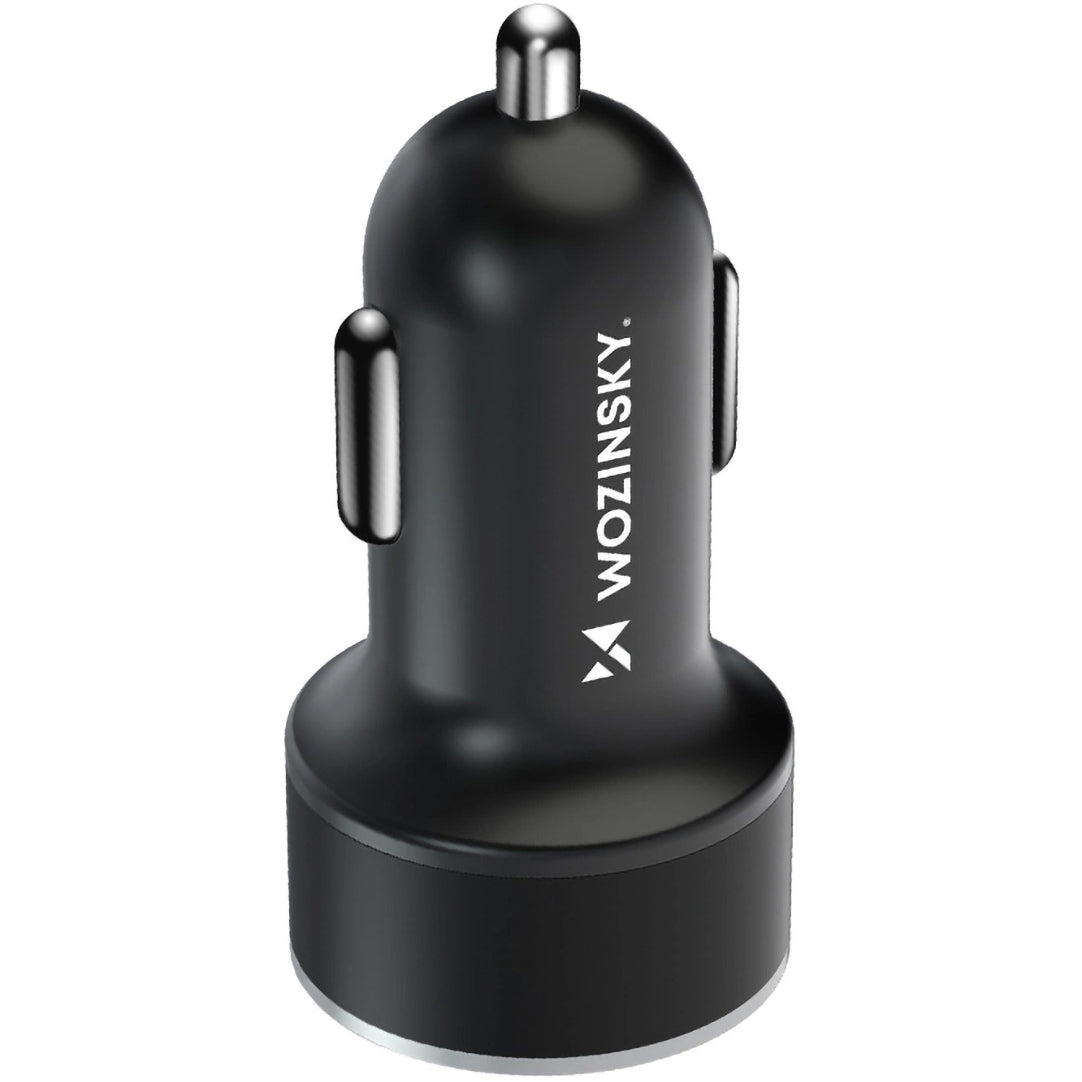 Nabíjačka do auta WZK WDCCAC, 36 W, 3A, 1 x USB-A - 1 x USB-C, čierna 