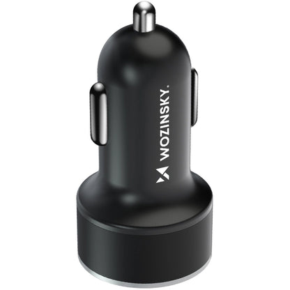 Nabíjačka do auta WZK WDCCAC, 36 W, 3A, 1 x USB-A - 1 x USB-C, čierna 