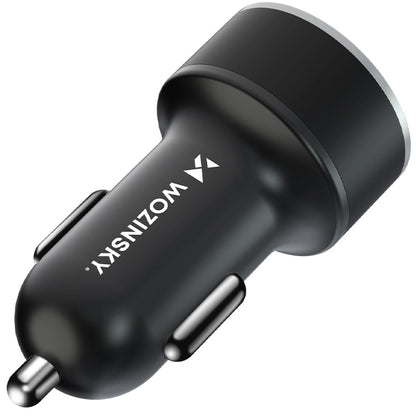 Nabíjačka do auta WZK WDCCAC, 36 W, 3A, 1 x USB-A - 1 x USB-C, čierna 