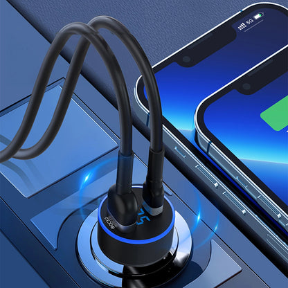 Nabíjačka do auta WZK WDCCAC, 36 W, 3A, 1 x USB-A - 1 x USB-C, čierna 