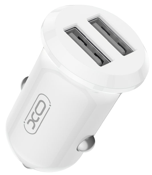 Auto nabíjačka XO Design CC67, 12W, 2.4A, 2 x USB-A, Biela