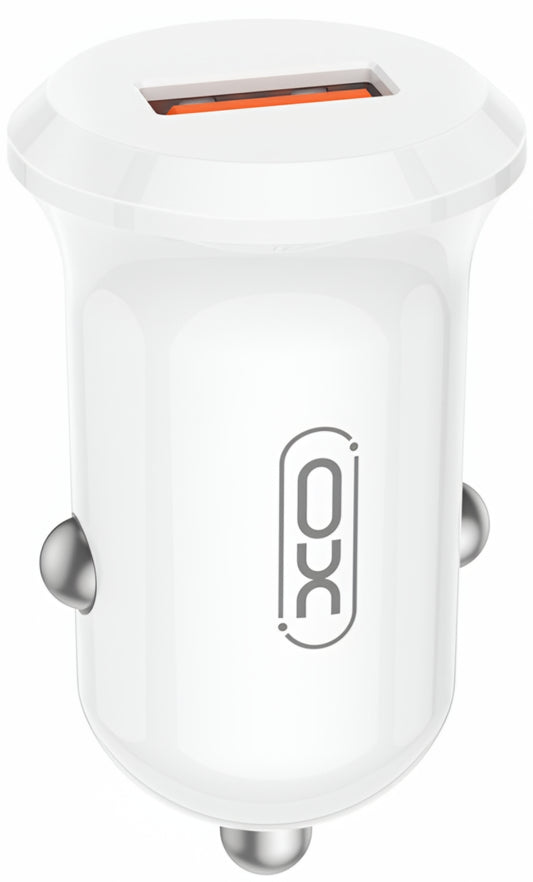 Auto nabíjačka XO Design CC68, 18W, 3A, 1 x USB-A, Biela