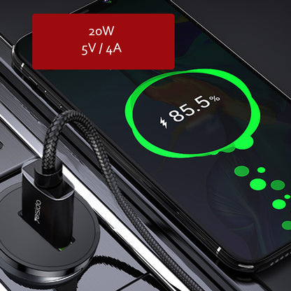 Auto nabíjačka Yesido Y38, 18W, 3A, 1 x USB-A, Čierna