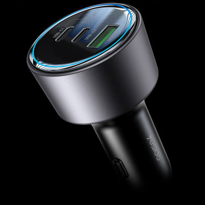 Auto nabíjačka Yesido Y59, 200W, 5A, 1 x USB-A - 2 x USB-C, Čierna