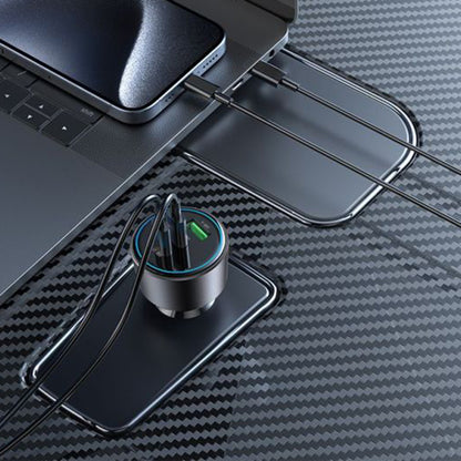 Auto nabíjačka Yesido Y59, 200W, 5A, 1 x USB-A - 2 x USB-C, Čierna