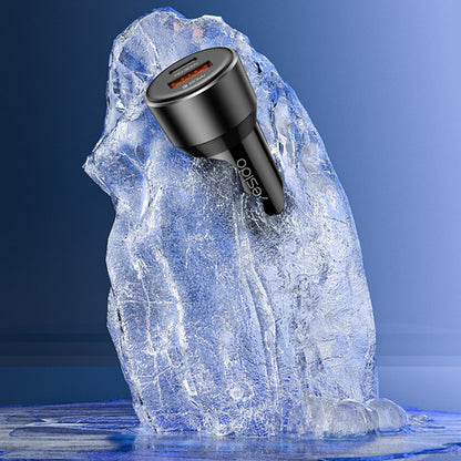 Auto nabíjačka Yesido Y64, 50W, 3A, 1 x USB-A - 1 x USB-C, Čierna