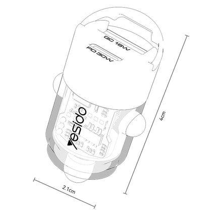 Auto nabíjačka Yesido Y68, 30W, 3A, 1 x USB-A - 1 x USB-C, Čierna