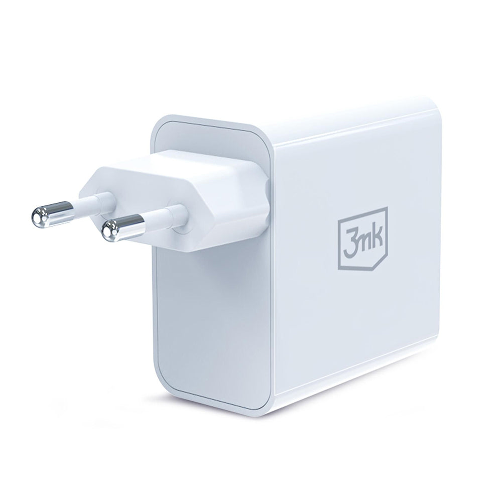 Sieťová nabíjačka 3MK FlowPower, 45W, 1 x USB-A - 1 x USB-C, biela