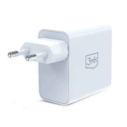 Sieťová nabíjačka 3MK FlowPower, 45W, 1 x USB-A - 1 x USB-C, biela