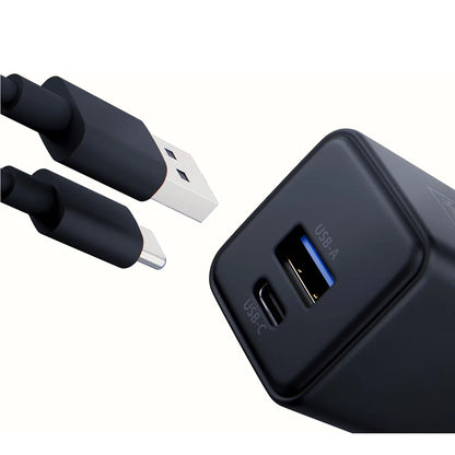 Sieťová nabíjačka 3MK Hyper, 20W, 3A, 1 x USB-A - 1 x USB-C, Čierna