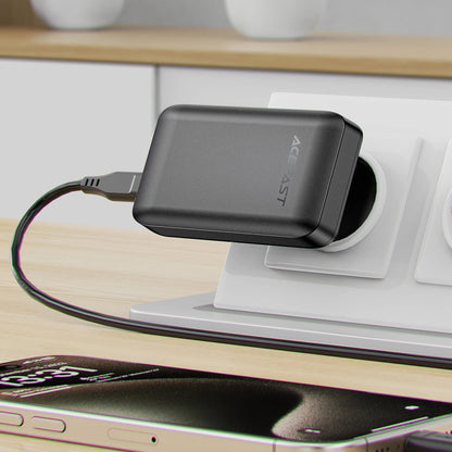 Sieťová nabíjačka Acefast A100, 65W, 3.25A, 1 x USB-A - 2 x USB-C, Čierna