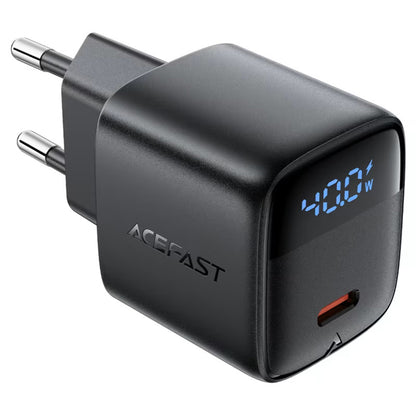 Sieťová nabíjačka Acefast A135 Display, 45W, 3A, 1 x USB-C, Čierna