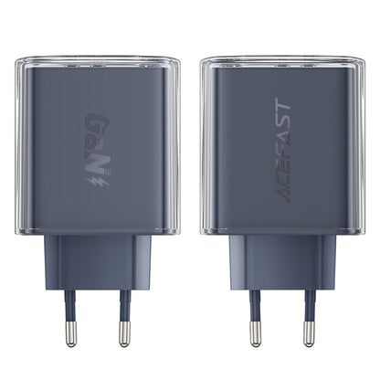 Sieťová nabíjačka Acefast A45 Exploration, 65W, 3.25A, 1 x USB-A - 2 x USB-C, Sivá