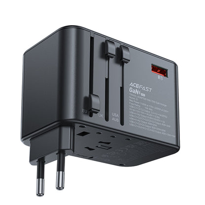 Sieťová nabíjačka Acefast Travel Z1, 75W, 3.35A, 2 x USB-A - 3 x USB-C, Čierna