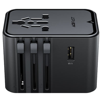 Sieťová nabíjačka Acefast Z8 Travel, 45W, 3A, 2 x USB-A - 3 x USB-C, Čierna