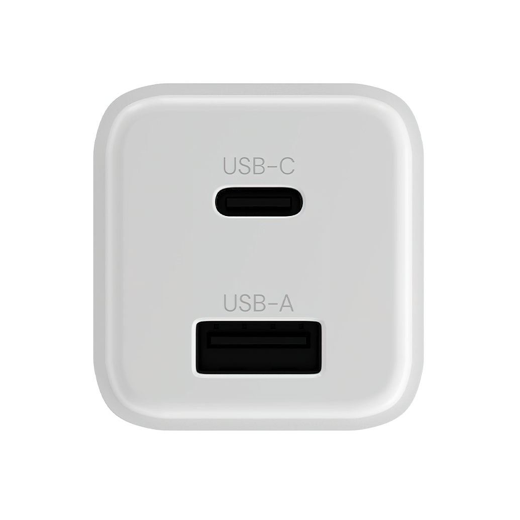 Sieťová nabíjačka Allity. ATC-01-30WAC Mini, 30W, 3A, 1 x USB-A - 1 x USB-C, Biela