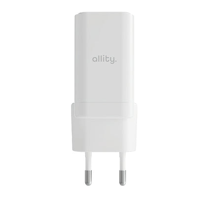 Sieťová nabíjačka Allity. ATC-01-45WCC Fast, 45W, 3A, 1 x USB-A - 1 x USB-C, Biela