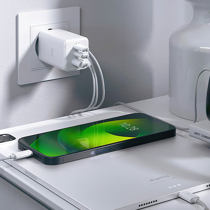 Allity Network Charger. ATC-01-65WACC Fast, 65W, 3.25A, 1 x USB-A - 2 x USB-C, White