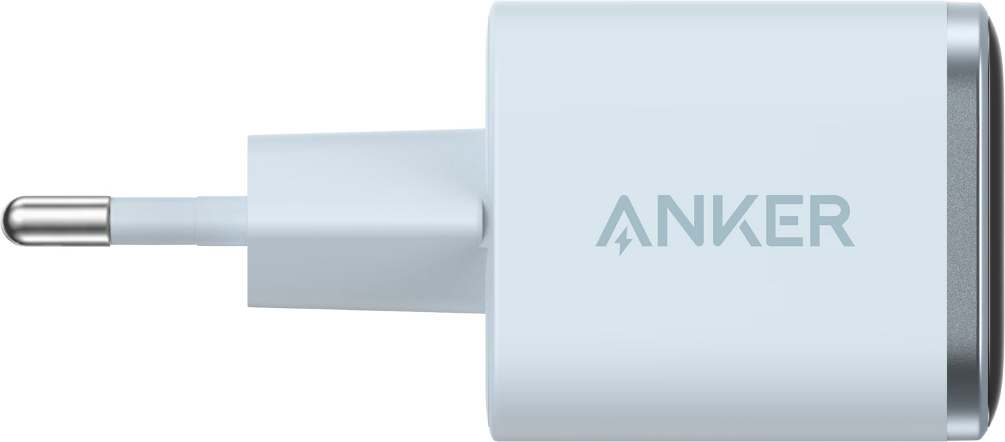 Sieťová nabíjačka Anker Nano Display, 45W, 3A, 1 x USB-C, Modrá A121DG31