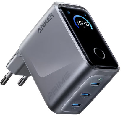 Sieťová nabíjačka Anker Prime, 160W, 5.36A, 3 x USB-C, Sivá A2687341