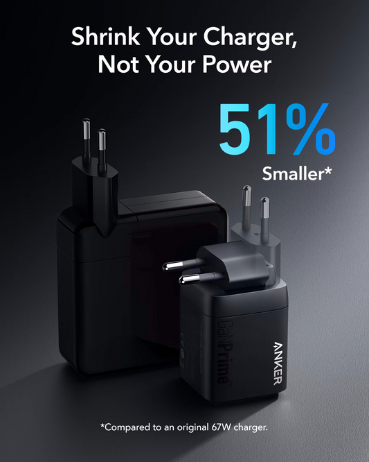 Sieťová nabíjačka Anker Prime, 67W, 5A, 1 x USB-A - 2 x USB-C, čierna, znovu zabalená A2669313